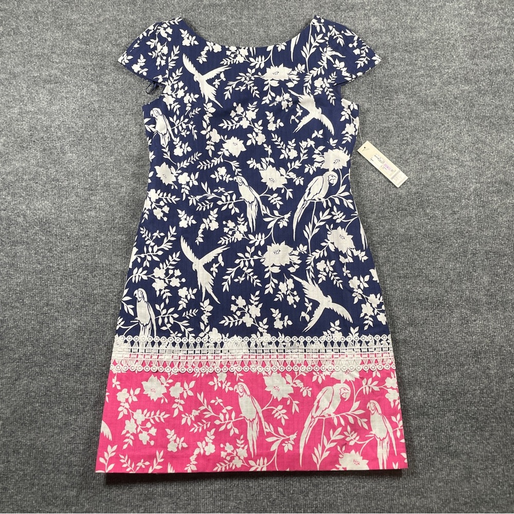 NWT Eliza J Color Block Navy and Pink Sheath Dress